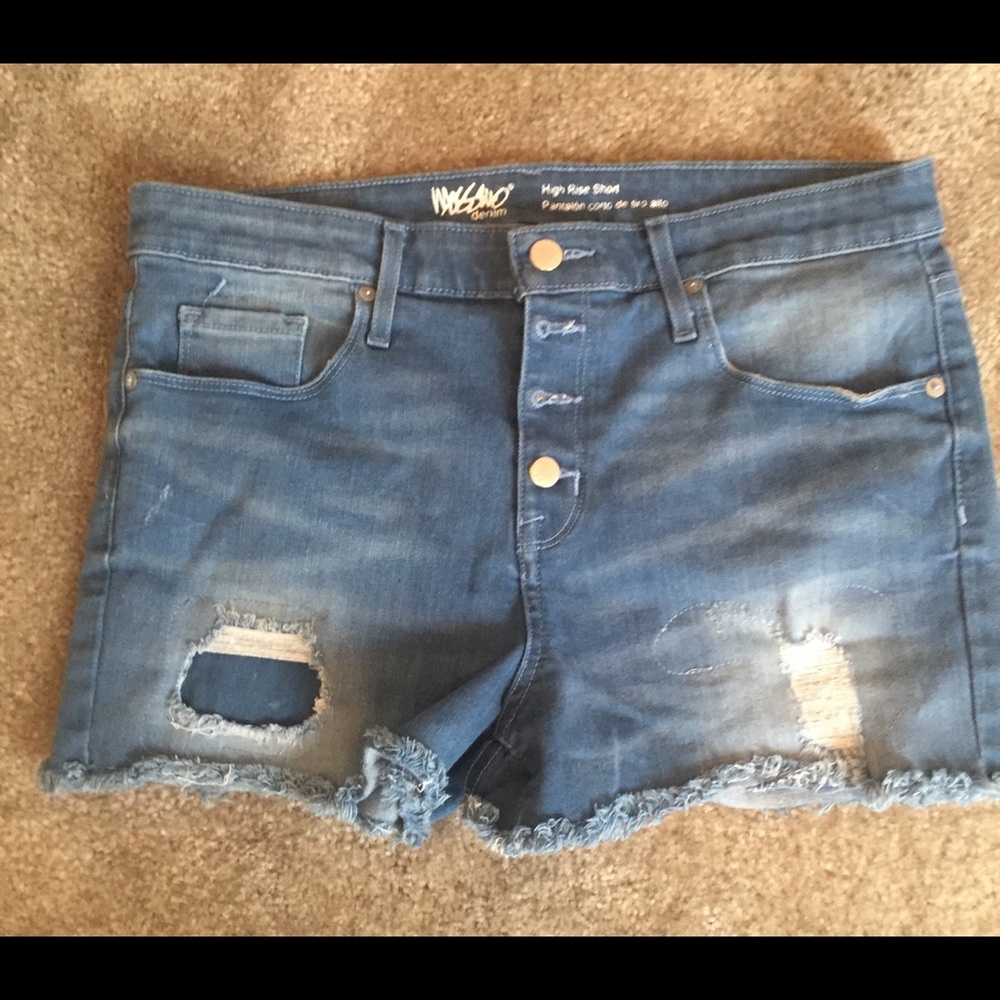 High rise denim shorts, brand new